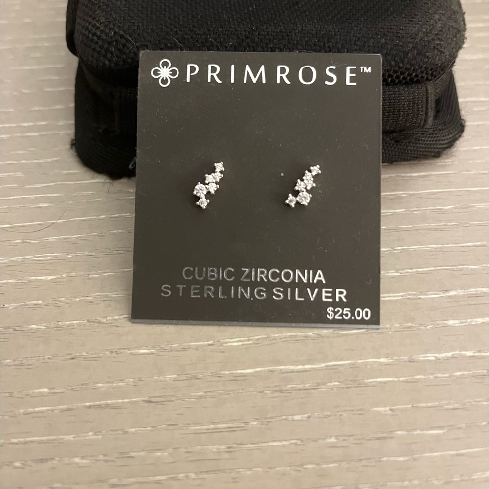 Cubic Zirconia & Sterling Silver stud earrings
